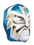 LA MASCARA Adult Lucha Libre Wrestling Mask (pro-fit) Costume Wear - Powder Blue