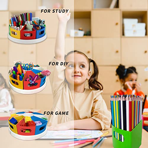 12" Art Supply Storage Organizer Desk Caddy ColorCoded, 9Bin