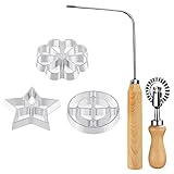 4 Pieces Rosettes Timbale Set, Lotus Flower