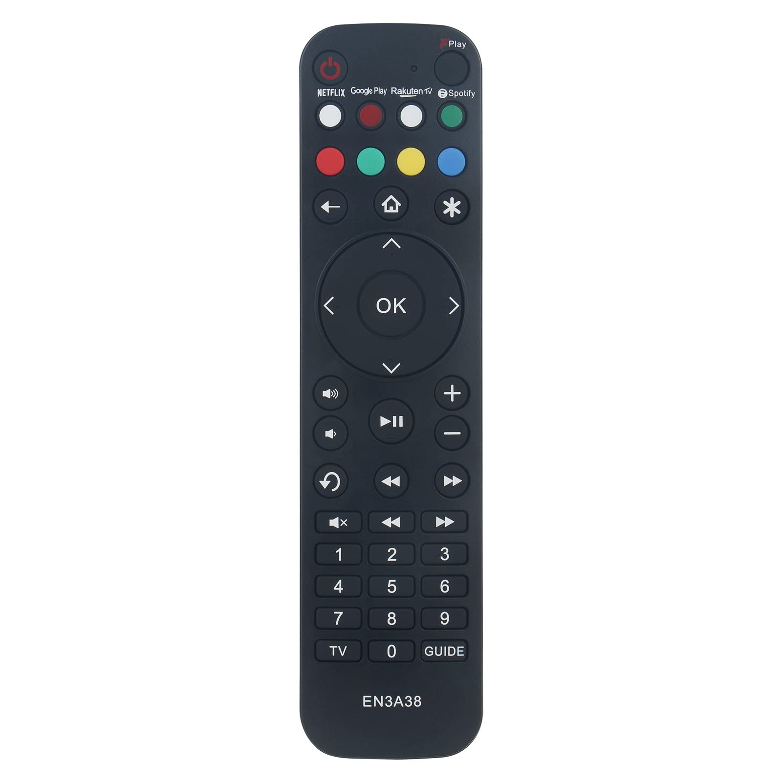 VINABTY EN3A38 Replacement Remote Control Compatible with HISENSE ROKU TV R43B7120UK R50B7120UK R55B7120UK R65B7120UK R55B7120U R65B7120U R43A7200GTUK R43B7120 R50A7200GTUK R55B7120 R65A7200GTUK
