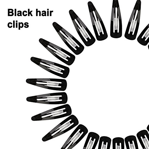 Amcami 50 Pcs 2 Inch Snap Hair Clips Hairpin Snap Barrettes for Girls Toddlers Kids Women (Black) - Thumbnail 7