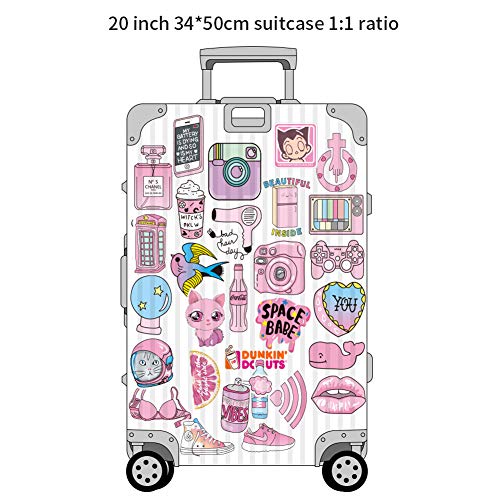 Yizeda 160 PCS Girl Cute Lovely Laptop Stickers Pink Decorative-Stickers Phone Guitar Water Bottle Motorcycle Skateboard Bicycle Bike Sticker Decal
