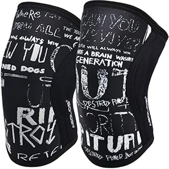 AEOLOS Knee Sleeves (1 Pair), 7mm Thick Compression Knee Braces Offer Strong Support for Weightlifting | Cross Training | Powerlifting | Bodybuilding | Squats | Gym and Other Sports(Medium)
