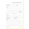 NextDayLabels - 5-1/2" x 8-1/2" NCR Carbonless Maintenance Request Forms (2 Part, 100 Sets)
