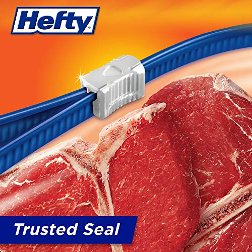 HEFTY SLIDER FREEZER BAGS – QUART, 74 COUNT