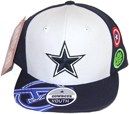 MarvelDallasCowboys Marvel Avengers Logo x Dallas Cowboys Kids Youth Hat Baseball Cap Snapback