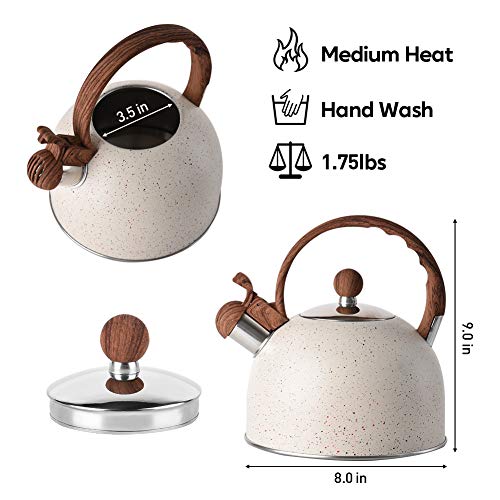 Tea Kettle VONIKI 2.5 Quart Tea Kettles Stovetop Whistling Teapot