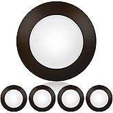 ECOELER 4inch LED Dimmable Disk Downlight, Bronze Surface Mount LED Ceiling Light, Suitable for Wet Locations, 10.W 650lm 500