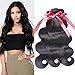 Brazilian Body Wave Human Hair 3 Bundles with Closure Free Part (10 12 14 +10 Closure) 100% Unprocessed Virgin Human Hair extensions With body wave Lace Closure Natural Black