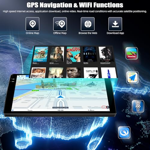 4+128G Android 15CAMECHO Car Radio for Renault Trafic 2 Opel Vivaro A Nissan Primate 2010-2014, 10 Inch GPS Radio with Bluetooth WiFi Wireless Carplay Android Auto FM RDS + Backup Camera