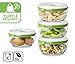 FOSA Vacuum Seal Containers, 4 Pack, 20oz, Food Saver Containers for Vacuum Seal, Vacuum Container for Food Storage (Vacuum Pump Not Included)