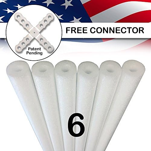 USA Foam Deluxe Foam Pool Swim Noodles - 6 Pack 52 Inch Bulk Pack