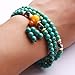Qiyun Turquoise Imitation Small 6mm Blue Prayer Beaded Meditation Necklace Bracelet
