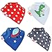 Zippy Fun Bandana Bibs for Babies and Toddlers (Cool Style for Boys) (Pack of 4)