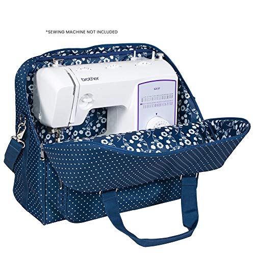 Deluxe Universal Sewing Machine Case, Blue Portable Cover Tote Bag