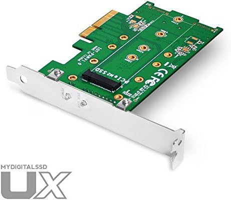 MyDigitalSSD UX Universal M.2 PCIe NVMe SSD to PCI Express 3.0 x4 Adapter Card with 80mm (2280) 60mm (2260) 42mm (2242) 30mm (2230) Support - MDNVMEM2-UX-ADPT (0GB)
