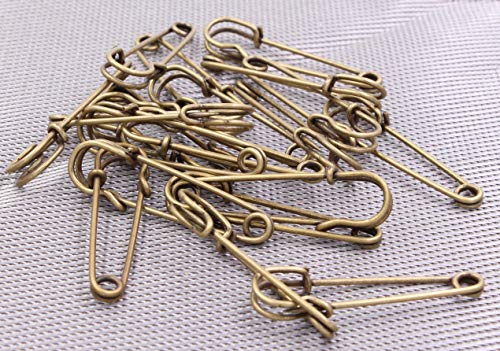 LeBeila Heavy Duty Safety Pins - Stainless Steel Safety Pins for Blankets/Skirts/Kilts/Crafts Metal Large 20pcs in Bulk (2.4 inch, Bronze) - Thumbnail 6
