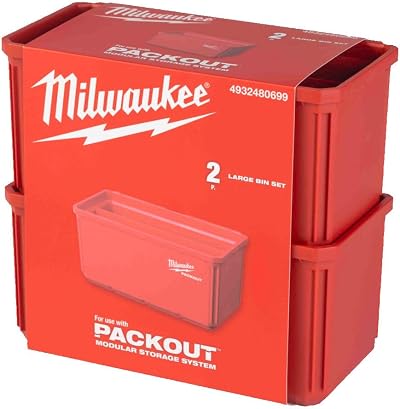 Milwaukee PACKOUT Small Storage Containers 2PK 10x20cm Tool Box Organizer