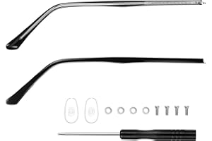 Balacoo Eyeglass Replacement Arm: Metal Universal Glasses Replacement Legs - Glasses Repair Kit - Black, 13.8 X 0.36 CM