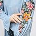 Flower Floral Iron on Patches Large Applique Embroidered Sew on Patches for Clothes Jackets Clothing T-Shirt (1 Pairs)