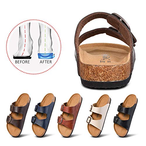 AEROTHOTIC Women’s Arch Support Cork Footbed Slide Sandals (11, Arete