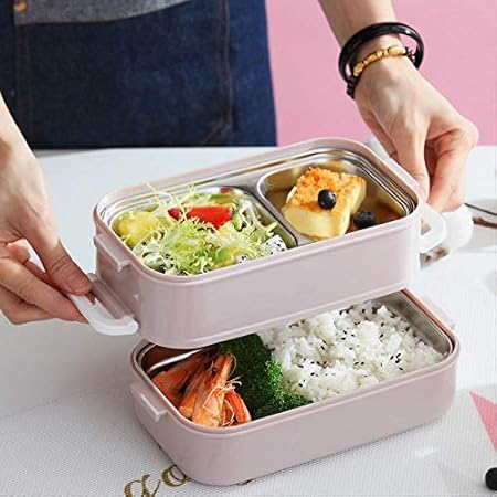HAOT Caja de Almuerzo Caja de Almuerzo de cartón de 2 Capas para niños Caja de