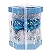 Juvale 28-Pack Christmas Tree Decorations - Glittery Xmas Ball Ornaments in 4 Assorted Ball, and Gift Box Designs - Perfect Festive DecorEmbellishments, Blue and Silver