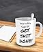 Famiworths15 oz Large Funny Coffee Mug: My Cup Of Get Shit Done Unique Ceramic Novelty Gag Gift for Men & Women Who Love Tea Mugs & Coffee Cups