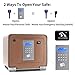 Safes Fireproof Fashion Safe Box for Home Office Double Safety Key Lock and Password 0.8 Cubic Feet by Tigerking