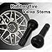 uxcell 10PCS TR414 Tire Rubber Valve Stem Snap in Valve Stems Caps Black for Cars Trucks Motorcycles