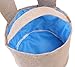 Easter Egg Basket for kids Bunny Burlap Bag to Carry Eggs Candy and Gifts (Blue)