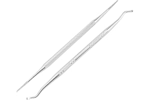 2pcs Ingrown Toenail File Lifter Professional Double Sided Stainless Steel Ingrown Toenail Cleaner Tool