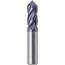 2-Pack 1/4" 90 Degree Carbide Drill Mills - 4-Flute AlTiN Coated End Mills For Precision Milling