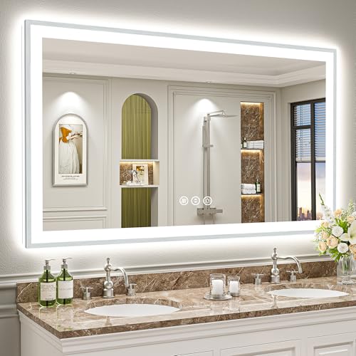 AWANDEE LED Bathroom Mirror Dimmable 3 Colors