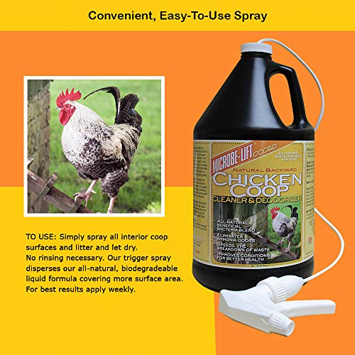 MICROBELIFT Chicken Coop Cleaner and Odor Eliminator, Use on All