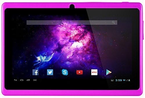 Alldaymall 7'' Tablet Android 4.4 Quad Core HD 1024x600, Dual Camera Bluetooth Wi-Fi, 8GB 3D Game Supported - Purple (Third Generation) …