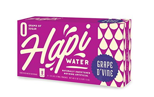 Hapi Water Grape D' Vine, 8 Count (Pack of 4)