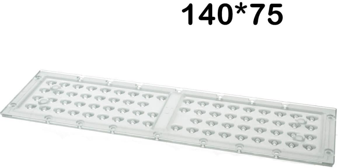 Lente 140*75 Gradi Doppio Angolo Per Modulo Del Proiettore Led FE3150N FE1150N Compreso Guaine Silicone Per Illuminazione Stradale