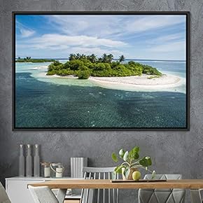 signwin Framed Canvas Wall Art Palm Tree Colorful...