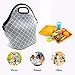 Insulated Neoprene Lunch Bag Zipper Washable Stretchy Waterproof Outdoor School Travel Picnic Tote Reusable Bags Boxes for Men Women Adults(Gray)