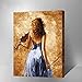 [WOODEN FRAME] Diy Oil Painting Paint by Number Kit for Adult Kids-A Woman Of A Violin 16x20 Inch