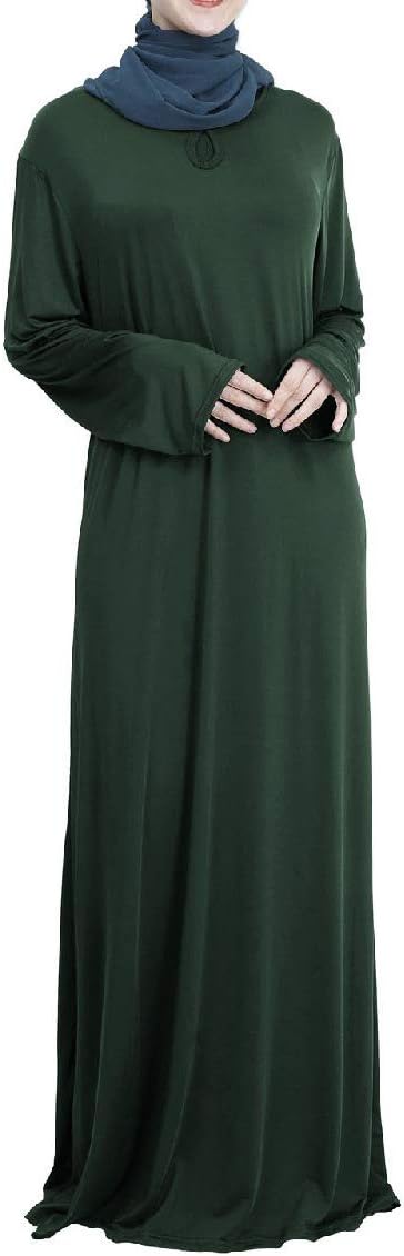 Vska Women's Maxi Dress Casual Long Sleeve Kaftan Dresses Abaya