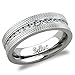 His and Hers Matching Bridal Set Stainless Steel CZ Wedding Rings Set + Free Sterling Silver Earrings - Wedding Rings for Women - CZ Ring Set - Engagement Rings for Women - Couples Rings