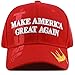 The Hat Depot Exclusive 45th President Trump Make America Great Again 3D Cap (Red-Flag)