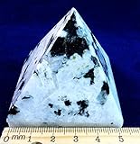 Large Moonstone Chakra Spiritual Healing Crystal Gem Pyramid Beverly Oaks Exclusive COA