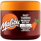 Malibu Sun Fast Tanning Gel, 10.1 Fl Oz, Deep Tan Accelerator with Carrot, Beta Carotene and Vitamin E, Tropical Coconut, Water-Resistant, for Outdoor and Sunbed Use, Made in UK