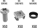 LMS Data M6 Cage Nuts Screws and Washers Set 50 Assortment Kit view 2