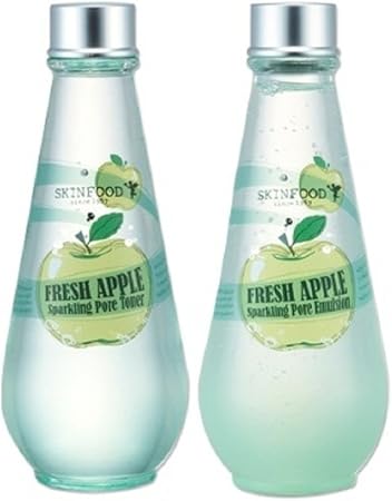 Amazon スキンフード Skinfood 青リンゴ炭酸水毛穴基礎2種 トナー エマルジョン Fresh Apple Sparkling Pore Toner Emulsion 韓国コスメ スキンローション2点セット 海外直送品 スキンフード Skinfood 乳液 クリーム 通販