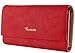 Travelambo Womens Wallet Faux Leather RFID Blocking Purse Credit Card Clutch Holder Case (Rose red)