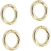 Lujchicy 3/4 inch 4 pcs Keyrings Buckle, Bags,Purses for Round Carabiner,Carabiner Ring Metal O spring Ring Trigger Clips